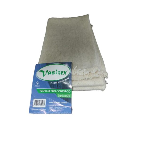 Trapo Piso Algodón Blanco Consorcio "Vasitex"